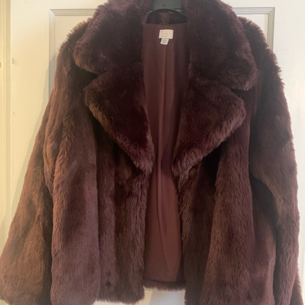 Faux fur jacket